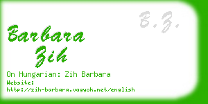 barbara zih business card